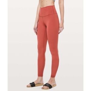 Lululemon Wunder Under High-Rise Tight Full-On Luxtreme 28" Brick Rose